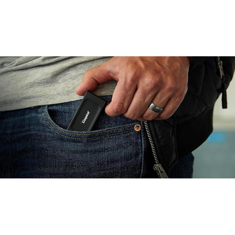 Disco duro 1TB externo SSD | Kingston XS1000 (USB 3.2 Gen 2, Negro) 2