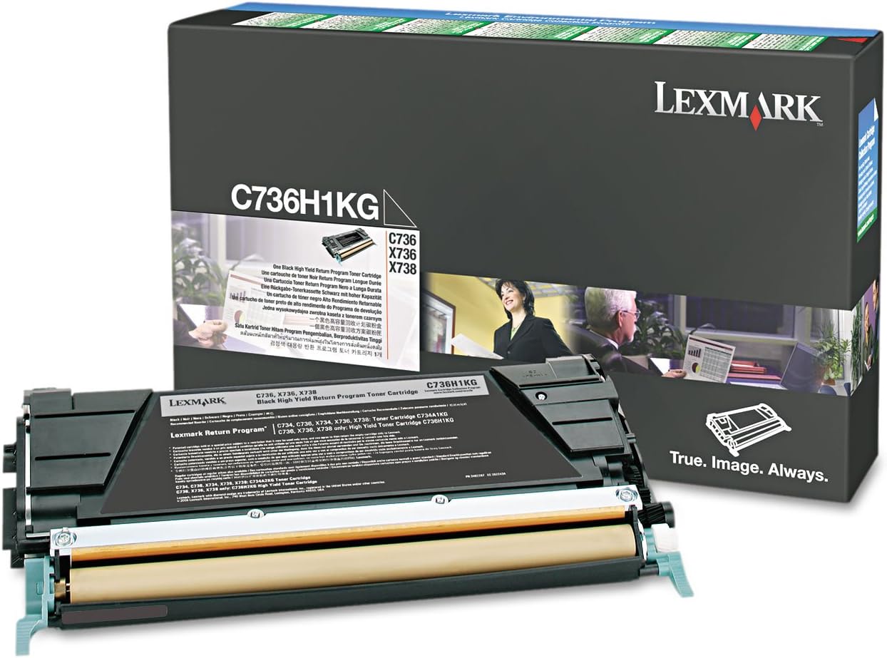 Tóner Lexmark Negro (C736H1KG) Alto Rendimiento C736/X736/X738