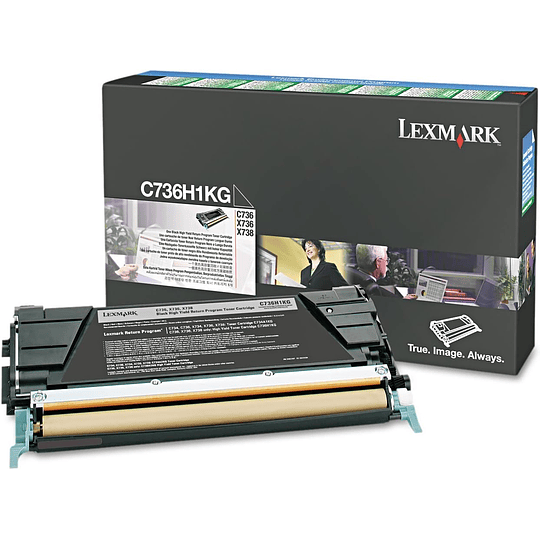 Tóner Lexmark Negro (C736H1KG) Alto Rendimiento C736/X736/X738