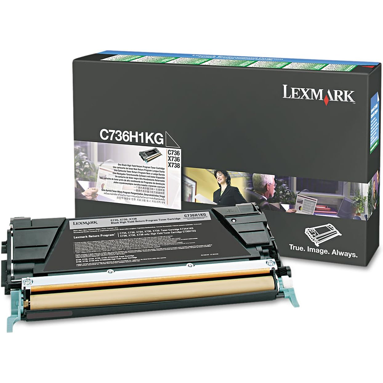 Tóner Lexmark Negro (C736H1KG) Alto Rendimiento C736/X736/X738 1