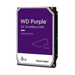 Disco Duro de Videovigilancia WD Purple, 6 TB, 3.5", SATA 6Gb/s, 5400RPM