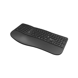 Klip Xtreme - Teclado Inalámbrico - 2.4 GHz - All black - Ergonomic