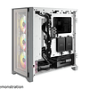 Gabinete Gamer Corsair iCue 4000X, RGB, Vidrio templado, ATX, MicroATX, Mini-ITX, Color blanco