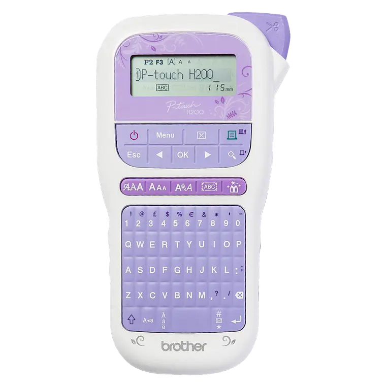 Rotuladora Brother P-Touch PT-H200 - Etiquetadora - B/N - transferencia térmica - rollo (1,2 cm) - cortador 2