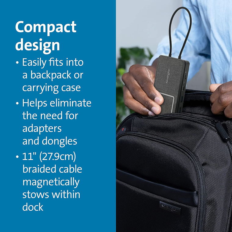 Estación de acoplamiento HDMI dual 4K para iPad y Mac USB-C con carga Qi 9