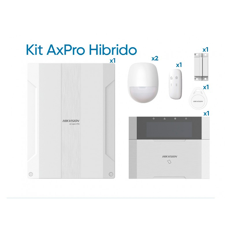 Kit de alarma Axpro hibrido 64 zonas Hikvision 8