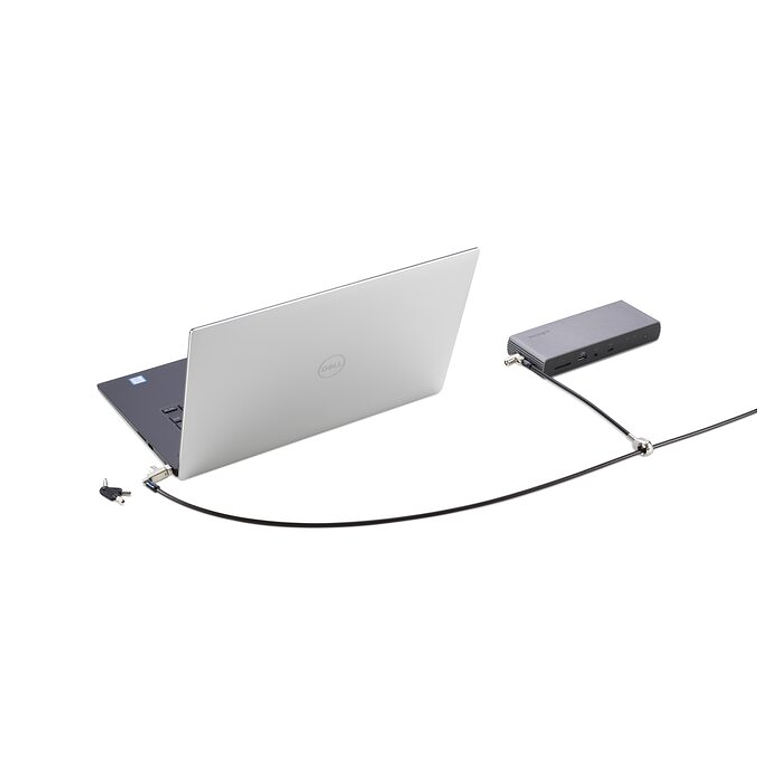 Candado fino con llave N17 2.0 de doble cabezal para portátiles con ranura tipo 