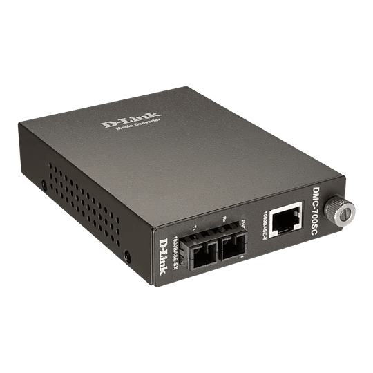 Convertidor de medios D-Link DMC-700SC, 1000Base-T to 1000Base-Sx Multimode SC, 550m.