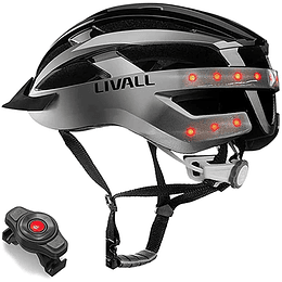 Casco inteligente LED para Bicicletas o Scooter MT1 NEO Talla L Gris