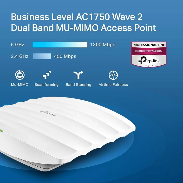 Access Point TP-link EAP245 Doble Banda AC1750, 1.7 Gbps, PoE 2