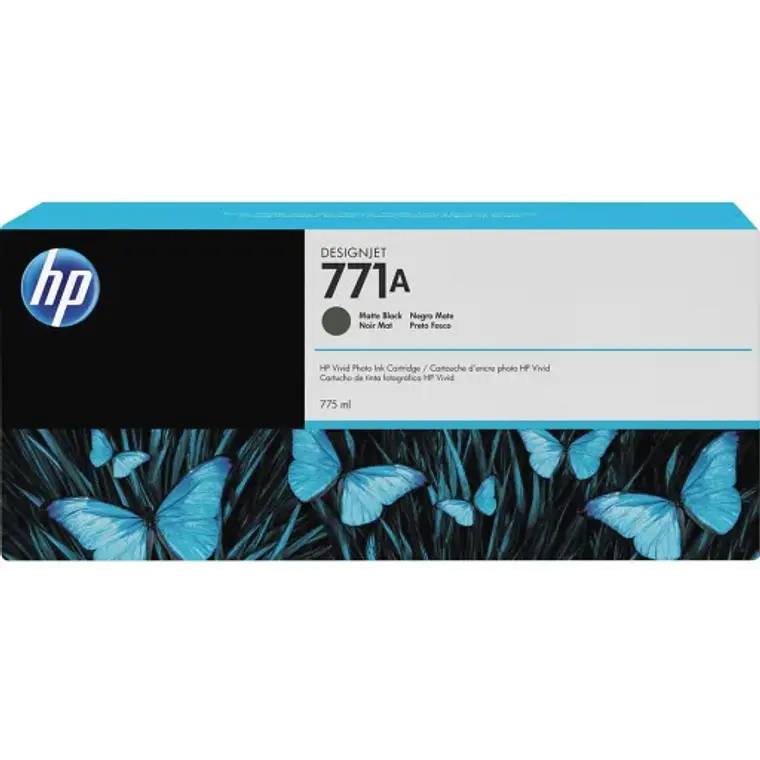 Cartucho de Tinta HP 771A color Negro Mate 775ml B6Y15A 1