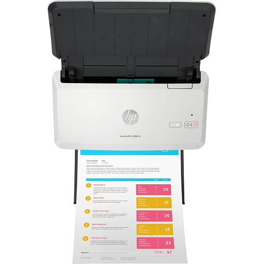 Escáner de documentos HP Scanjet Pro 2000 s2 a dos caras - 216 x 3100 mm - hasta 35 ppm (mono) 