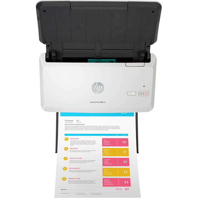 Escáner de documentos HP Scanjet Pro 2000 s2 a dos caras - 216 x 3100 mm - hasta 35 ppm (mono)  4