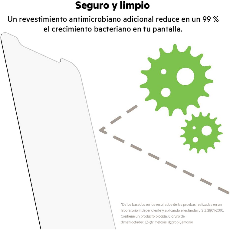 Protector de Pantalla antimicrobiano de vidrio templado- iPhone 12 / 12 Pro 2