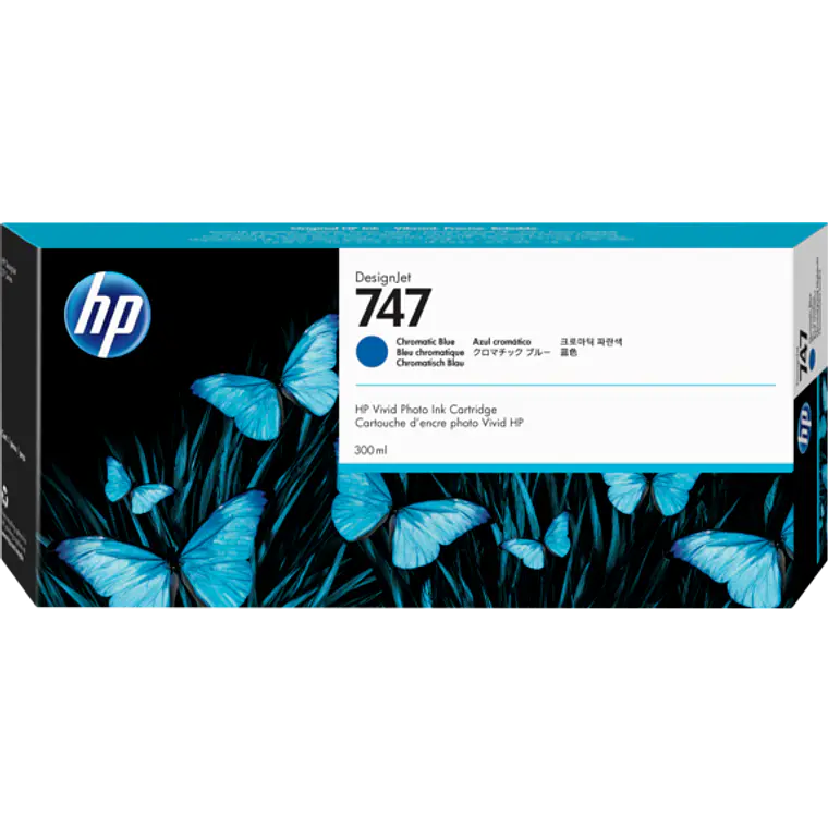 Cartucho de tinta HP 747 color Azul Chromatic Blue P2V85A 1
