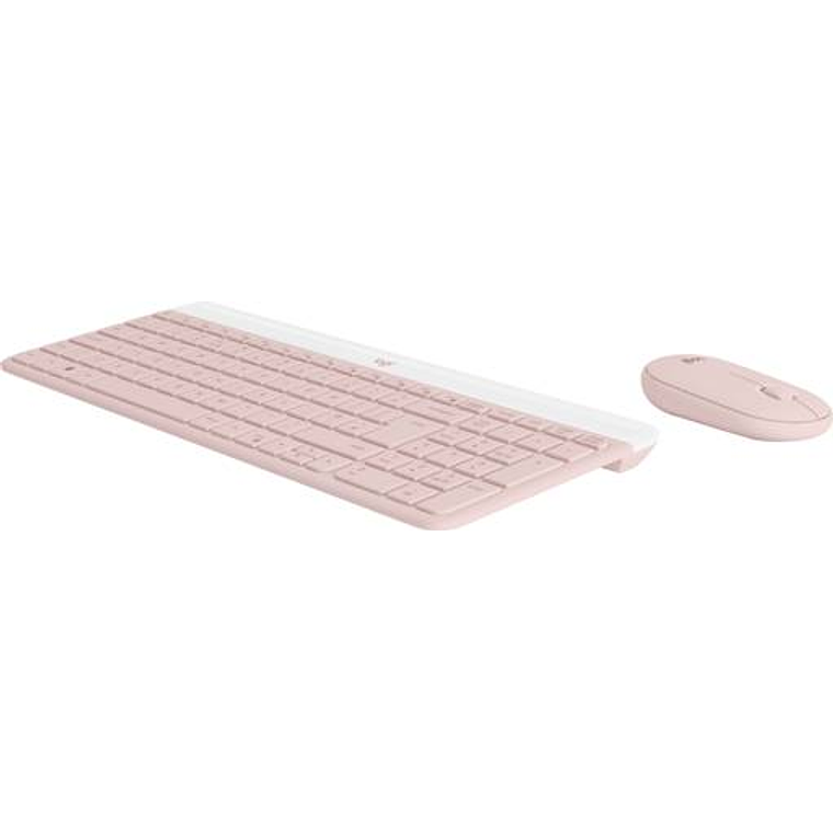 Combo teclado + mouse Logitech Slim combo MK470 Rosado 2.4GHz, USB 2