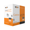 Cable U/UTP Cat5e para velocidades Giga, 4 pares, calibre 24AWG, revestimiento tipo CM