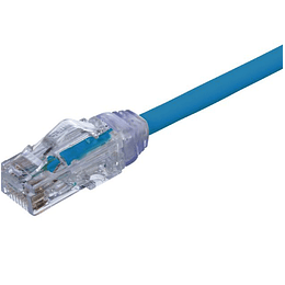 Cordón de parcheo de cobre UTP, 28 AWG, categoría 6A, 10 ft, azul