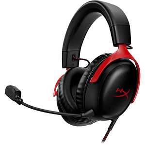Headset HyperX Cloud III con Cable USB / 3.5mm Negro / Rojo Gamer