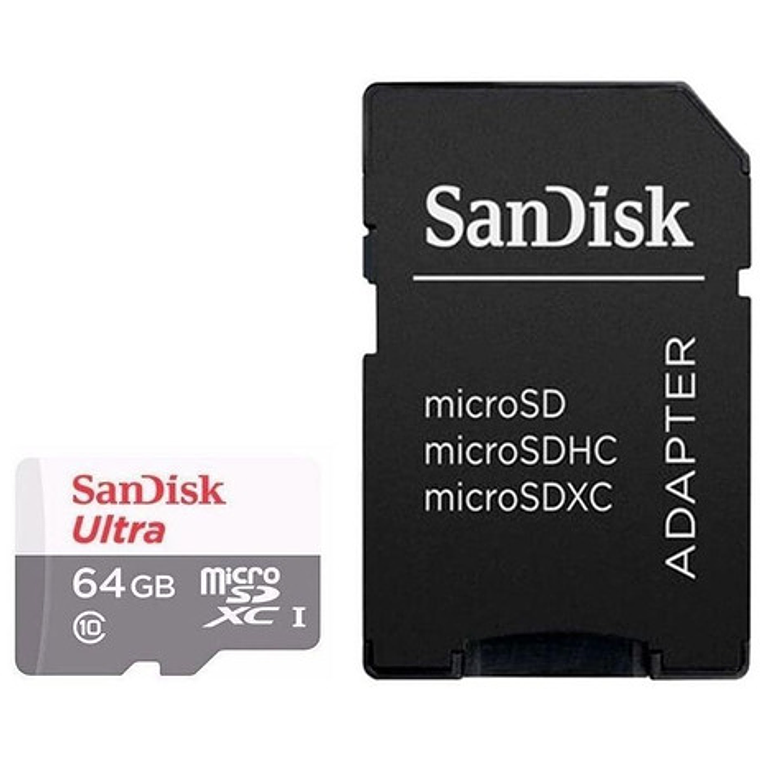 Tarjeta de memoria 64GB SanDisk Ultraflash con adaptador SD 2