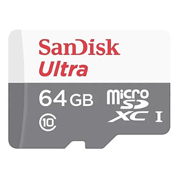 Tarjeta de memoria 64GB SanDisk Ultraflash con adaptador SD