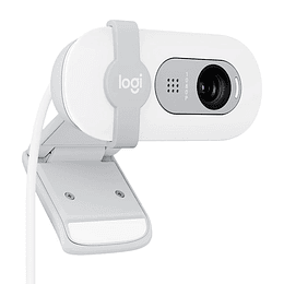 Camara Logitech (Web Brio 100 Full HD 1080p, Blanco, USB tipo A)