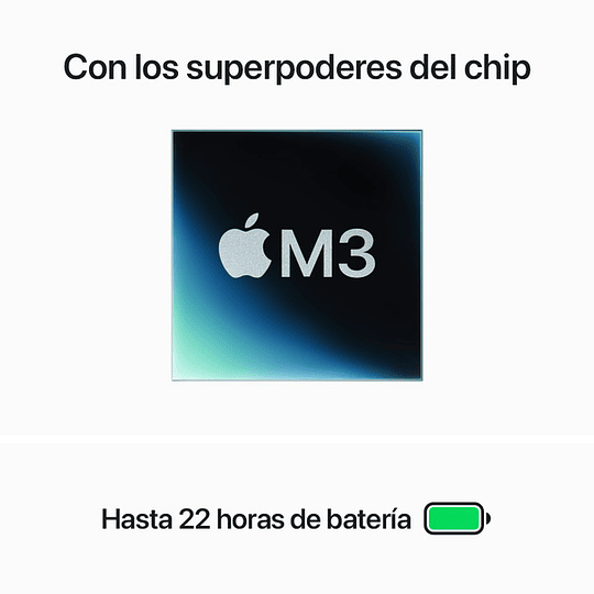 MacBook Pro 14.2“ (Chip M3, CPU 8Core y GPU 10Core, 8GB Ram, 512GB SSD) Gris Especial