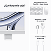Apple iMac Ret 4.5K 24“ (Chip M3 CPU 8Core y GPU 10Core, 8GB Ram, 256GB SSD) Silver