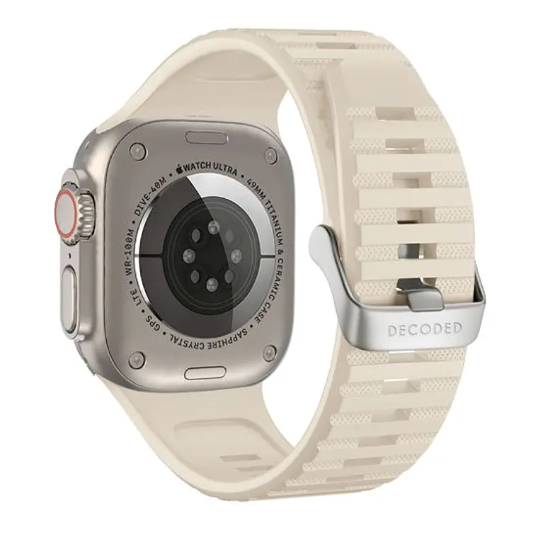 Banda para Apple Watch 49mm de Silicona Ultra Tracción Decoded blanca 1
