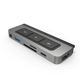Hub USB-C Hyperdrive form-fit 6-1 para iPad Pro y Air Hyper gris