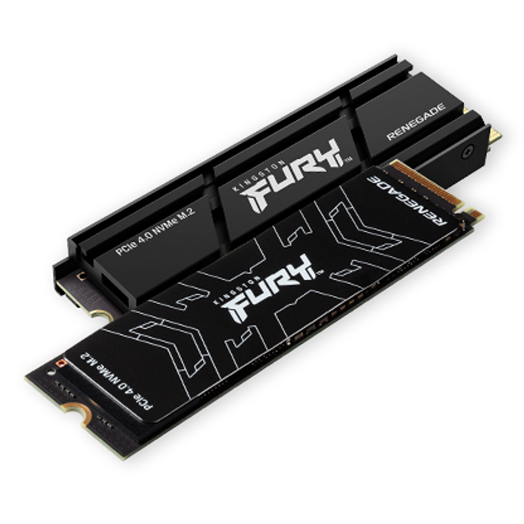 Disco duro 2TB interno SSD | Kingston Fury Renegade M.2 2280 PCIe 4.0 NVMe con Disipador, Heatsink 2