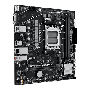 Placa Madre Asus PRIME A620M-K (AM5, DDR5 4800/7200+MHz, M.2, RGB, MicroATX)