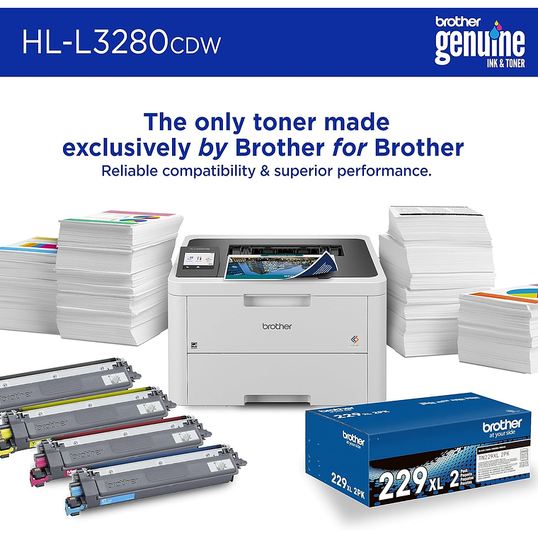 Impresora Multifuncional Brother HLL3280CDW | Láser Color, Wi-Fi/USB/LAN 4