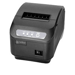 Impresora Térmica Directa de Recibos ( 80mm, Interfaz dual: USB + Serial, Direct thermal, 200 mm/sec, Alámbrico, Negro)