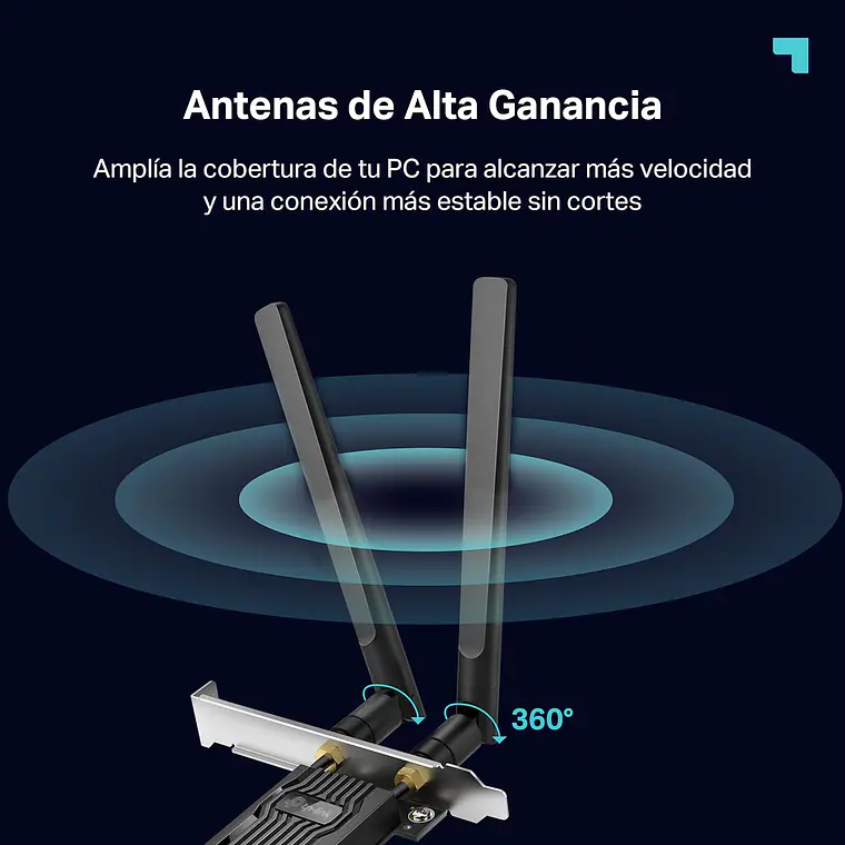 Adaptador de red TP- Link Archer (PCle, 802.11ax, Bluetooth 5.2) 3