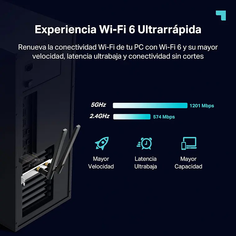Adaptador de red TP- Link Archer (PCle, 802.11ax, Bluetooth 5.2) 4