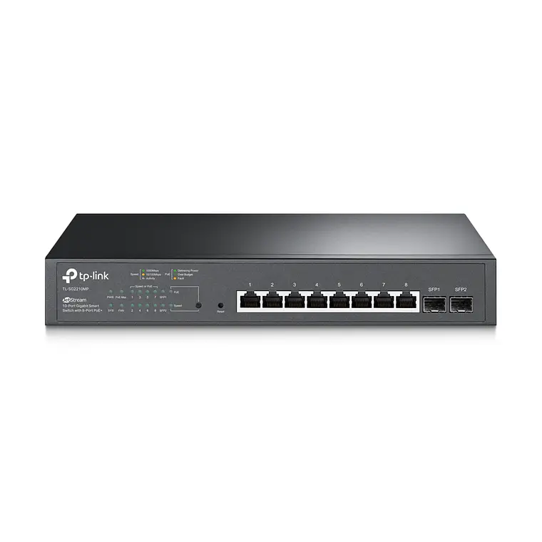 Switch 10 puertos Conmutador inteligente Gigabit JetStream con 8 puertos PoE+ 1