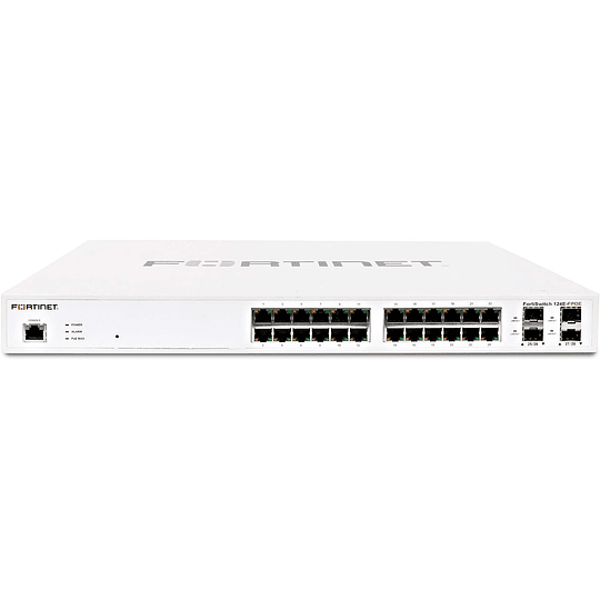 Switch 24 puertos Fortinet FortiSwitch FS-124F-FPOE, L2+ Conmutador POE administrado con 24GE + 4SFP+
