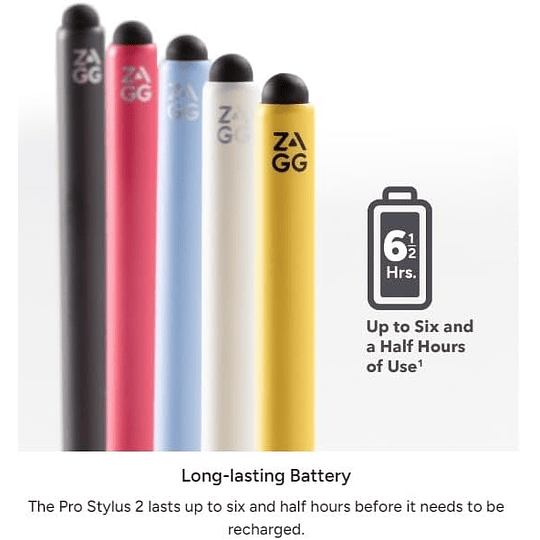 Lápiz Óptico ZAGG Pro stylus 2 con carga inalámbrica (Blanco)