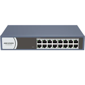 Switch 16 Puertos Hikvision (10/100, Rackeable, No Administrable)