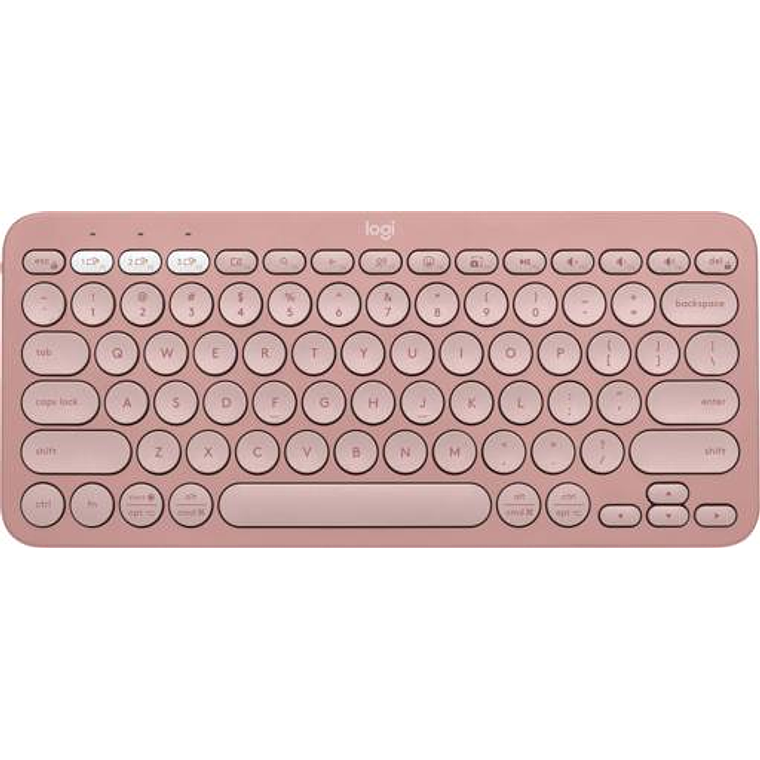 Teclado Logitech (Inalámbrico, con Bluetooth, Color Rosa) 1
