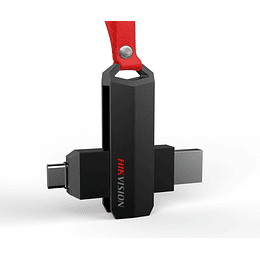 Pendrive Hikvision  ( E304C, 128GB, Intercambiable USB Tipo-C/USB 3.2)