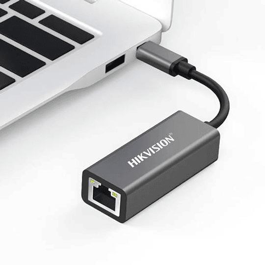 Cable Adaptador USB-C a RJ45 Hikvision ( Gigabit Ethernet, 15 cm)