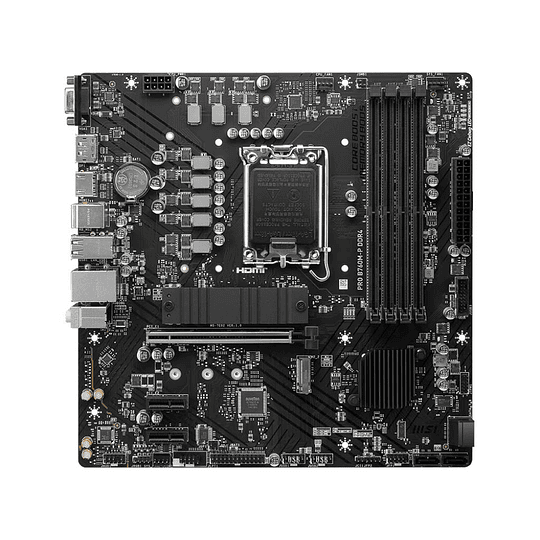 Placa Madre MSI PRO B760M-P (DDR4, LGA1700, Intel B760, 4xSata III, 2xM2 ,Micro-ATX) 
