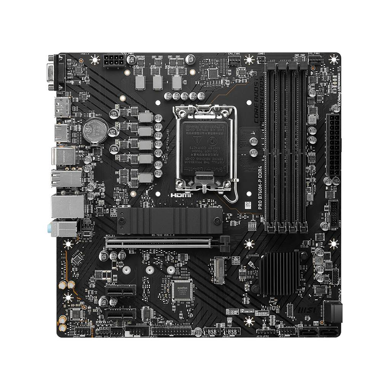 Placa Madre MSI PRO B760M-P (DDR4, LGA1700, Intel B760, 4xSata III, 2xM2 ,Micro-ATX)  2