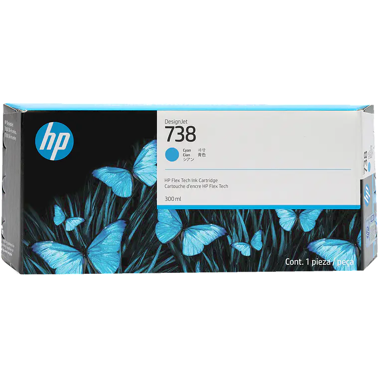 Cartucho de Tinta HP 738 color Cian 676M6A 1