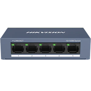 Switch 5 Puertos Hikvision 10/100 5P DS-3E0105-O Pro Serie