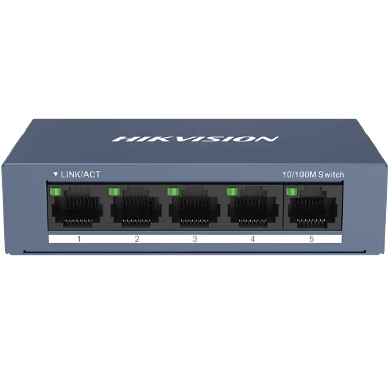 Switch 5 Puertos Hikvision 10/100 5P DS-3E0105-O Pro Serie 1
