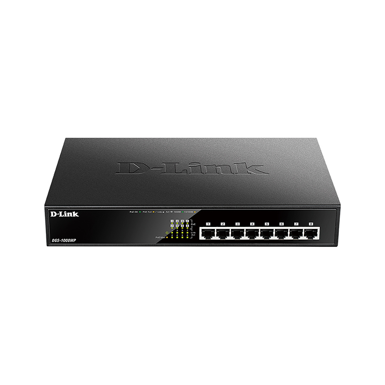 Switch 8 puertos D-Link DGS 1008MP - Conmutador sin gestionar montaje en rack 1