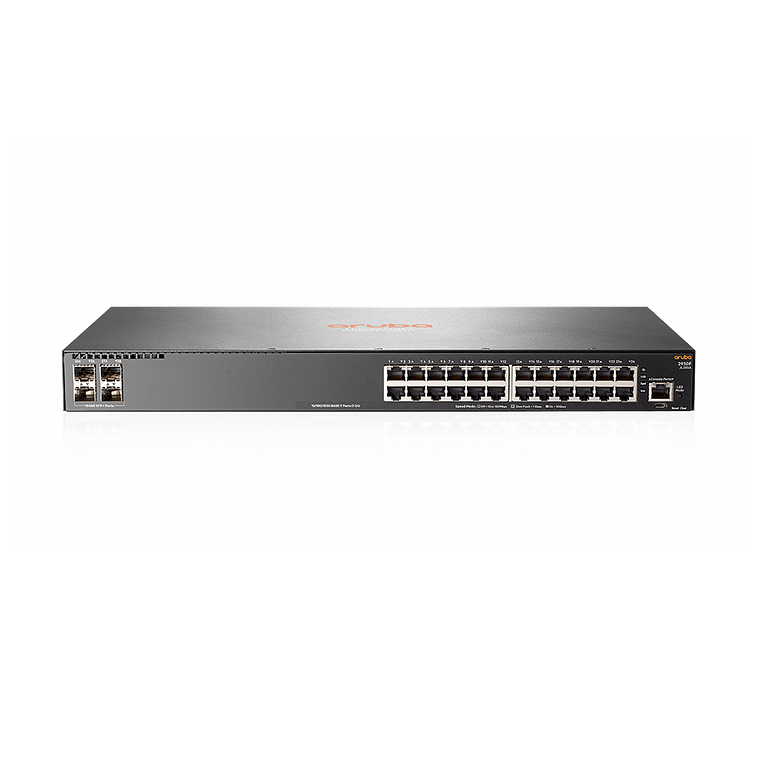 Switch 24 Puertos HPE Aruba 2930F 24G PoE+ 4SFP - conmutador Gestionado montaje en rack 1